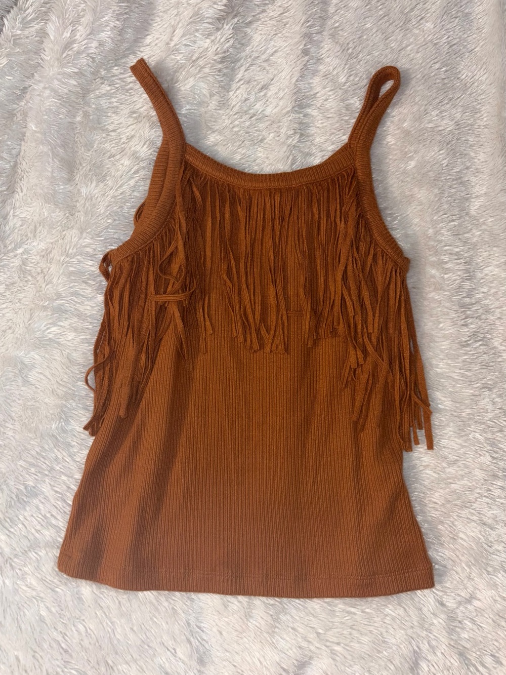 Idyllwind Rust Fringe Ribbed Tank - Picture 6 of 6